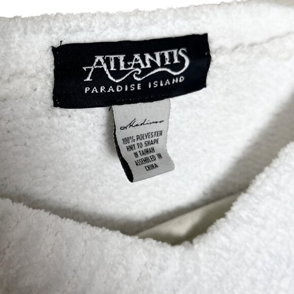 Atlantis Fleece White Long-Sleeve Pullover, S - Picture 2 of 8